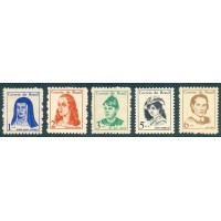 R-526/531 - 1967/69 -  MULHERES FAMOSAS DO BRASIL - LINDA SÉRIE COM 6 SELOS - NOVA - GOMADA - RHM R$ 27,50 (5,50 UFS X 5,00)