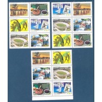 C-2613/2618 - 2005 - ANO DO BRASIL NA FRANÇA - 3 SEXTILHAS DIFERENTES CONFORME ÁLBUM BRASIL - PÁGINAS 488/489/490