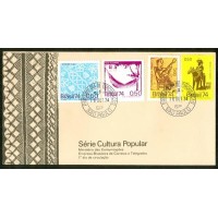 FDC-055 - 1974 -  CULTURA POPULAR - C-0859/862 - CARIMBO 1º DIA SP - RHM R$ 85,00 (17 UFs X R$ 5,00)
