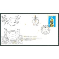 FDC-071 - 1975 -  ANO SANTO E PROVÍNCIA - C-0898 - CARIMBO CBC + 1º DIA - COM MANCHAS DE FERRUGEM NO SELO E NO ENVELOPE - RHM R$ 212,50 (42,50 UFS X R$ 5,00)