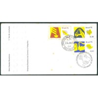 FDC-064 - 1975 - RECURSOS ECONÔMICOS - C-0873/875 - CARIMBO DE 1º DIA + CBC - COM MANCHAS DE FERRUGEM NO SELO E NO ENVELOPE - RHM R$ 320,00 (64 UFS X R$ 5,00)