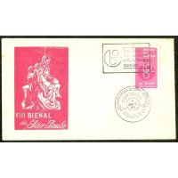 FDC-001 - 1965 -  OITAVA BIENAL DE SÃO PAULO - C-537 - CARIMBO CBC - RHM R$ 392,50 (78,50 UFs X R$ 5,00)