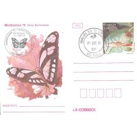 BP-160 - 1979 - BRASILIANA - BORBOLETAS - CARIMBO 1º DIA SÃO PAULO - RHM R$ 1.000,00 (200 UFs X R$ 5,00) 