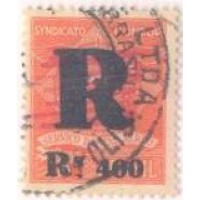 K-08 - 1928 - SELOS PARA TAXA DE "REGISTRO" - SOBRECARGA PRETA - CARIMBADO - SEM GOMA - CHARNEIRA - RHM R$ 550,00 (110 UFs X R$ 5,00)
