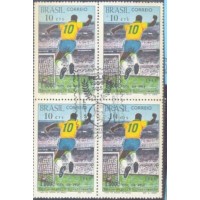 C-0658 - 1969 - MILÉSIMO GOL DE PELÉ - QUADRA - CARIMBO CBC - GOMADA - CHARNEIRA - RHM R$ 240,00 (48 UFs X 5,00)