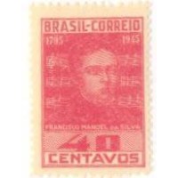 C-0203 - 1945 - 150 ANOS DO NASCIMENTO DE FRANCISCO MANOEL DA SILVA - AUTOR DA MÚSICA DO HINO NACIONAL - MINT - GOMADO