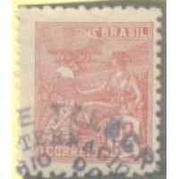 R-318 - 1939/40 - FILIGRANA CASA +DA+MOEDA+BRASIL - VERTICAL - CARIMBADO - SEM GOMA - RHM R$ 20,00 (4 UFs X 5,00)