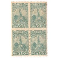 A-026 - 1933/34 - TIPOES 1929 - FILIGRANA CRUZEIRO MONUMENTO A GUSMÃO - QUADRA - 2ª COLUNA - C/ MARCA DE CHARNEIRA - RHM 2019 R$ 48,00 (12 UFs X 4,00)