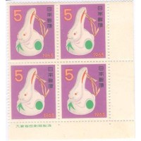 JAPÃO - 1962 - ANO NOVO - LÁPIS CAMPAINHA - QUADRA MINT - Y 728