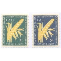 ONU NEW YORK - 1954 - MINT - ORGANIZAÇÃO PARA A ALIMENTAÇÃO E AGRICULTURA (OAA-FAO) - SÉRIE 2 SELOS - Y 0023/24