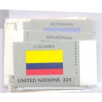 ONU NEW YORK - 1986 - MINT - BANDEIRAS DOS ESTADOS MEMBROS DA ONU (VII) - SÉRIE 16 SELOS - Y 467/82