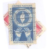 ONU NEW YORK - 1953 - USADO - DIA DOS DIREITOS HUMANOS - SÉRIE 2 SELOS - Y 21/22