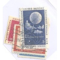 ONU NEW YORK - 1957 - USADO - TODAS AS EMISSÕES DO ANO - 10 SELOS - Y 48/55 