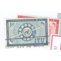 ONU NEW YORK - 1956 - USADO - UNIÃO INTERNACIONAL TELECOMUNICAÇÕES - 2 SELOS - Y 40/41