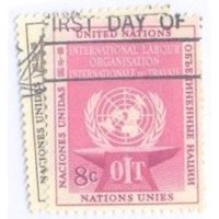 ONU NEW YORK - 1954 - USADO - ORGANIZAÇÃO MUNDIAL DO TRABALHO - SÉRIE 2 SELOS - Y 27/28 