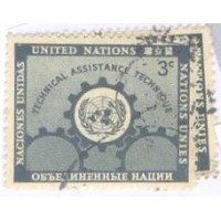ONU NEW YORK - 1953 - USADO - ASSISTÊNCIA TÉCNICA PARA PAÍSES SUBDESENVOLVIDOS - SÉRIE 2 SELOS - Y 19/20 