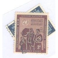 ONU NEW YORK - 1953 - USADO - PROTEÇÃO DOS REFUGIADOS - SÉRIE 2 SELOS - Y 15/16