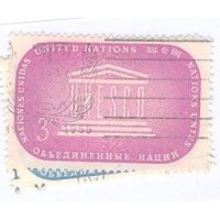 ONU NEW YORK - 1955 - USADO - EDUCAÇÃO, CIÊNCIA E CULTURA - SÉRIE 2 SELOS - Y 33/34