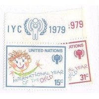 ONU NEW YORK - 1979 - MINT - ANO INTERNACIONAL DA CRIANÇA - SÉRIE 2 SELOS - Y 302/03