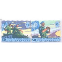 ONU NEW YORK - 1998 - MINT - 50 ANOS OPERAÇÃO DE PAZ - SÉRIE 2 SELOS - Y 771/72 