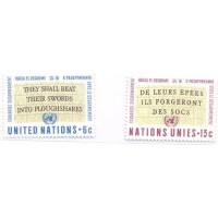 ONU NEW YORK - 1967 - MINT - CAMPANHA PARA O DESARMAMENTO - SÉRIE 2 SELOS - Y 172/73