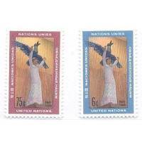 ONU NEW YORK - 1968 - MINT - ARTE NA ONU ESTATUA DE H. STARKE - SÉRIE 2 SELOS - Y 177/78