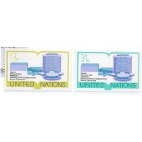 ONU NEW YORK - 1997 - MINT - NOVO EDIFÍCIO EM GENEVE - SÉRIE 2 SELOS - Y 273/74