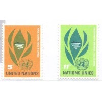 ONU NEW YORK - 1965 - MINT - PARA MANTER A PAZ EM CHIPRE - SÉRIE 2 SELOS - Y 135/36