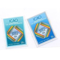 ONU NEW YORK - 1978 - MINT - SEGURANÇA AÉREA - SÉRIE 2 SELOS - Y 290/91