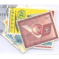 ONU NEW YORK - 1957/59 - USADO - SÉRIES DE CORREIO AÉREO - 10 SELOS - Y A 5/14 