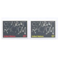 ONU NEW YORK - 1977 - MINT - LUTA CONTRA O RACISMO - SÉRIE 2 SELOS - Y 0279/280