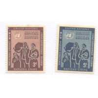 ONU NEW YORK - 1953 - MINT - PROTEÇÃO DOS REFUGIADOS - SÉRIE 2 SELOS - Y 15/16 