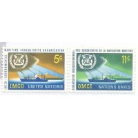 ONU NEW YORK - 1964 - MINT - ORGANIZAÇÃO NAVEGAÇÃO MARÍTIMA - SÉRIE 2 SELOS - Y 119/120