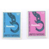 ONU NEW YORK - 1978 - MINT - NAMÍBIA - LIBERTAÇÃO, JUSTIÇA E COOPERAÇÃO - SÉRIE 2 SELOS - Y 286/87