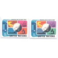 ONU NEW YORK - 1975 - MINT - UTILIZAÇÃO PACIFICA DO ESPAÇO - SÉRIE 2 SELOS - Y 249/50 