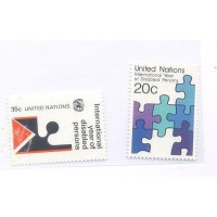 ONU NEW YORK - 1981 - MINT - ANO INTERNACIONAL DOS DEFICIENTES FÍSICOS - SÉRIE 2 SELOS - Y 335/36