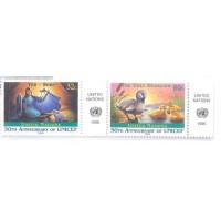 ONU NEW YORK - 1996 - MINT - 50 ANOS DA UNICEF - SÉRIE 2 SELOS - Y 708/09 