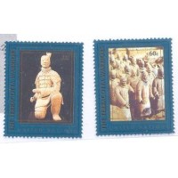 ONU NEW YORK - 1997 - MINT - GUERREIROS DE ARGILA - SÉRIE 2 SELOS - Y 735/36