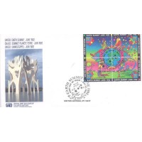 ONU NEW YORK - 1992 - FDC C/ SÉRIE SUMMIT PLANETA TERRA - NÃO CIRCULADO - Y 609/12