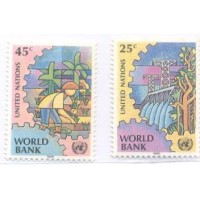 ONU NEW YORK - 1989 - MINT - BANCO MUNDIAL - SÉRIE 2 SELOS - Y 539/40 