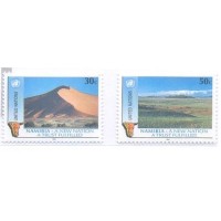 ONU NEW YORK - 1991 - MINT - NAMÍBIA - NASCIMENTO DE UMA NAÇÃO - SÉRIE 2 SELOS - Y 588/89