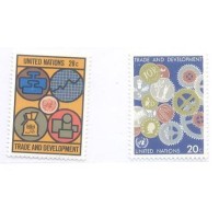 ONU NEW YORK - 1983 - MINT - COMÉRCIO E DESENVOLVIMENTO - SÉRIE 2 SELOS - Y 388/89 