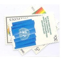 ONU NEW YORK - 1976 - MINT - SÍMBOLOS - SÉRIE 5 SELOS - Y 259/62 + 271