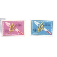 ONU NEW YORK - 1973 - MINT - DECÊNIO DO DESARMAMENTO - SÉRIE 2 SELOS - Y 227/28