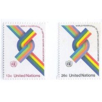 ONU NEW YORK - 1976 - MINT - FEDERAÇÃO ASSOCIAÇÕES DA ONU - SÉRIE 2 SELOS - Y 263/64