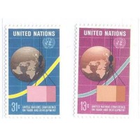 ONU NEW YORK - 1976 - MINT - CONFERÊNCIA DA ONU SOBRE COMERCIO - SÉRIE 2 SELOS - Y 265/66 