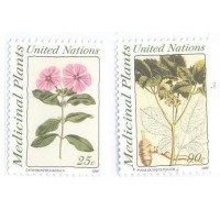 ONU NEW YORK - 1990 - MINT - PLANTAS MEDICINAIS - SÉRIE 2 SELOS - Y 572/73