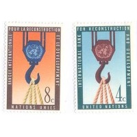 ONU NEW YORK - 1960 - MINT - BANCO INTERNACIONAL RECONSTRUÇÃO - SÉRIE 2 SELOS - Y 82/83