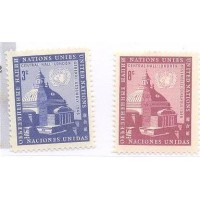 ONU NEW YORK - 1958 - MINT - 10º ANIVERSÁRIO GERAL NO CENTRAL HALL - SÉRIE 2 SELOS - Y 58/59