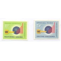 ONU NEW YORK - 1965 - MINT - FUNDO ESPECIAL PARA O DESENVOLVIMENTO - SÉRIE 2 SELOS - Y 133/34